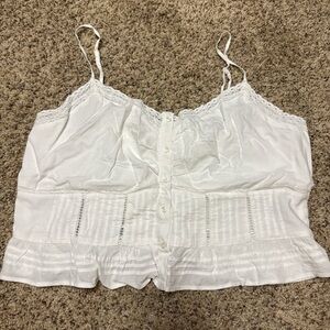 American Eagle Outfitters White Lace Camisole